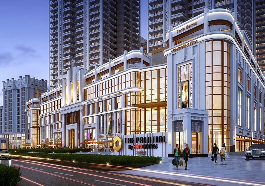 Retail podium facade at the project entrance - Artistic Impression