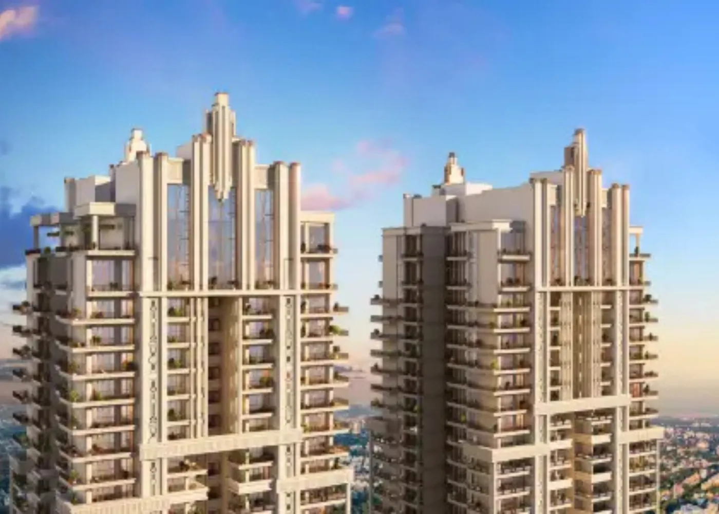 Crowned tops of the residential towers - Artistic Impression